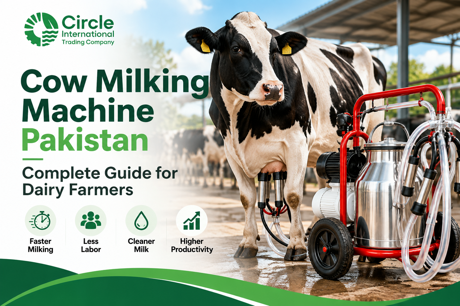Cow milking machine in Pakistan for dairy farmers showing mobile milking equipment and modern dairy farming solution
